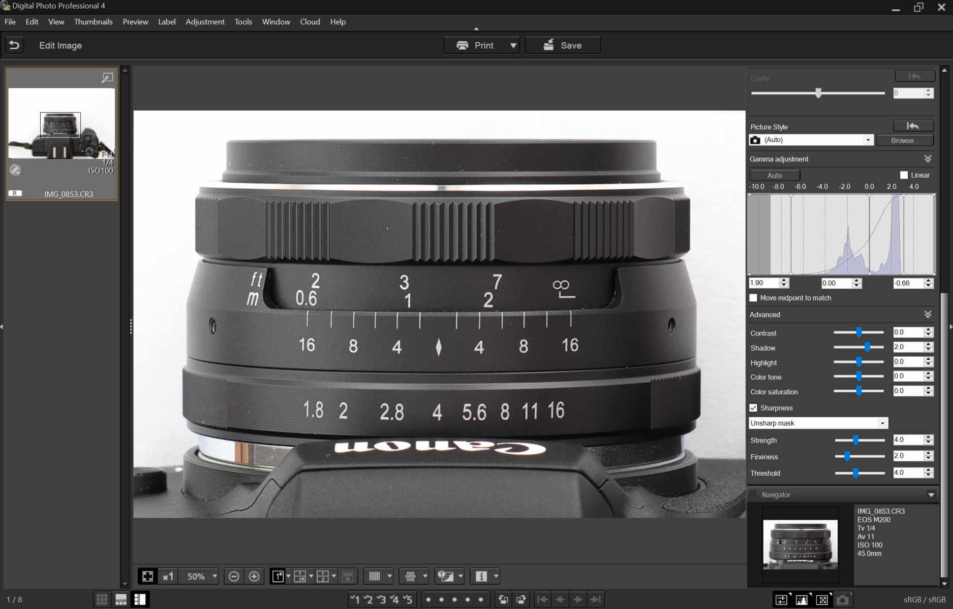 Digital Photo Professional screenshot