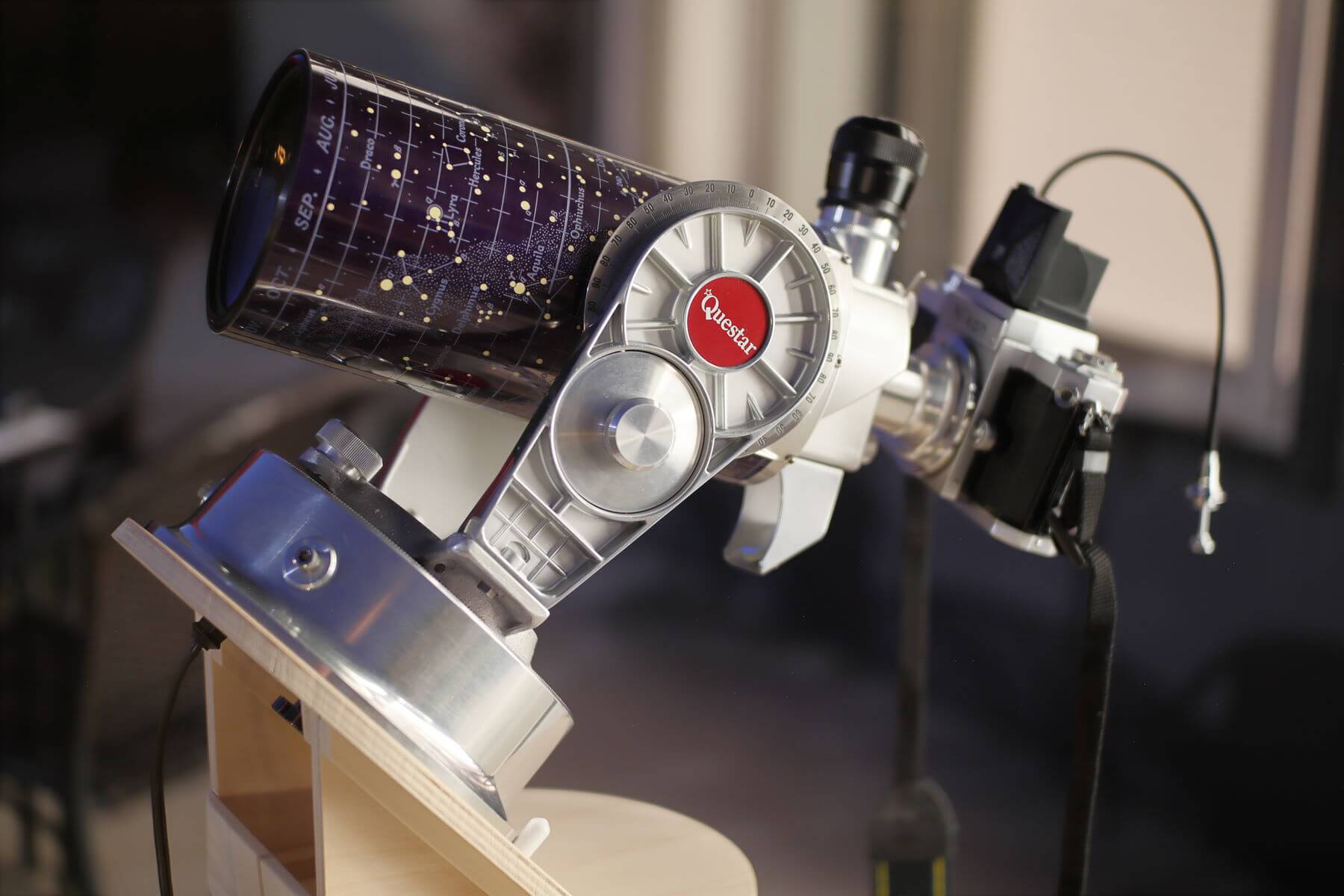 Nikon F and Questar telescope