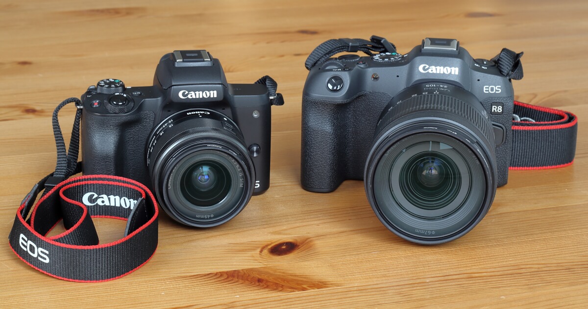 Canon EOS M50 and Canon EOS R8