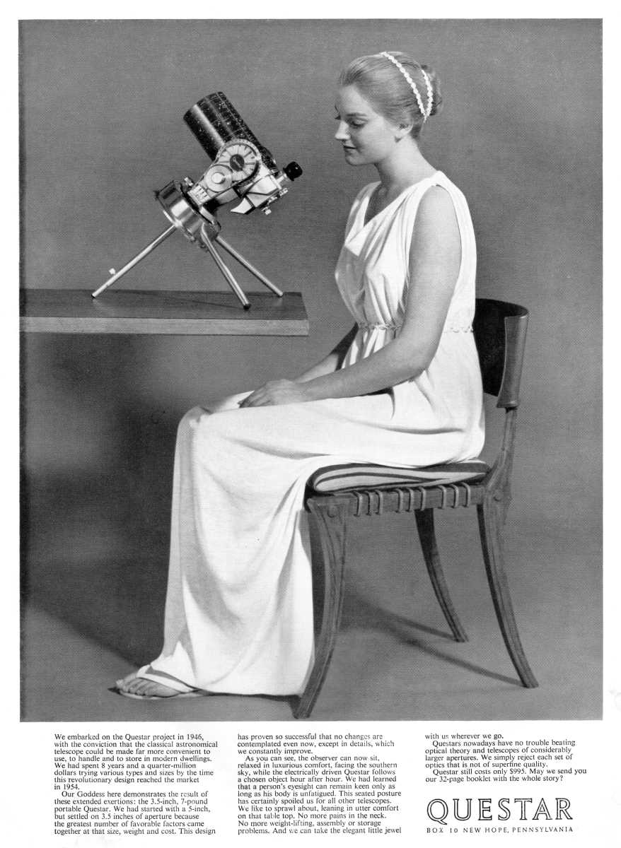 Questar advertisement, <em>Sky and Telescope</em>, May 1963