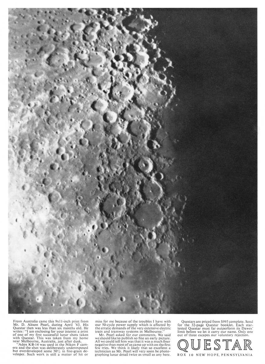 Questar advertisement, <em>Sky and Telescope</em>, July 1963