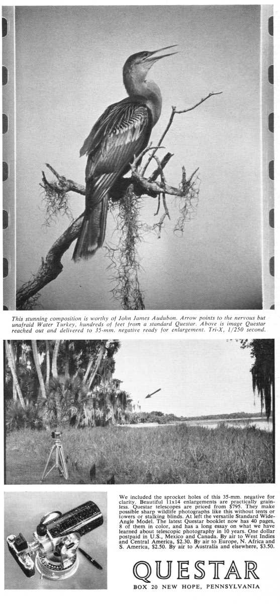Questar advertisement, <em>Scientific American</em>, August 1964