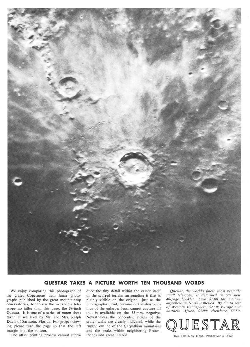 Questar advertisement, <em>Sky and Telescope</em>, July 1968