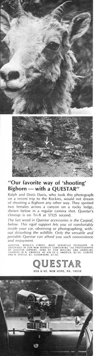 Questar advertisement, <em>Natural History</em>, April 1973