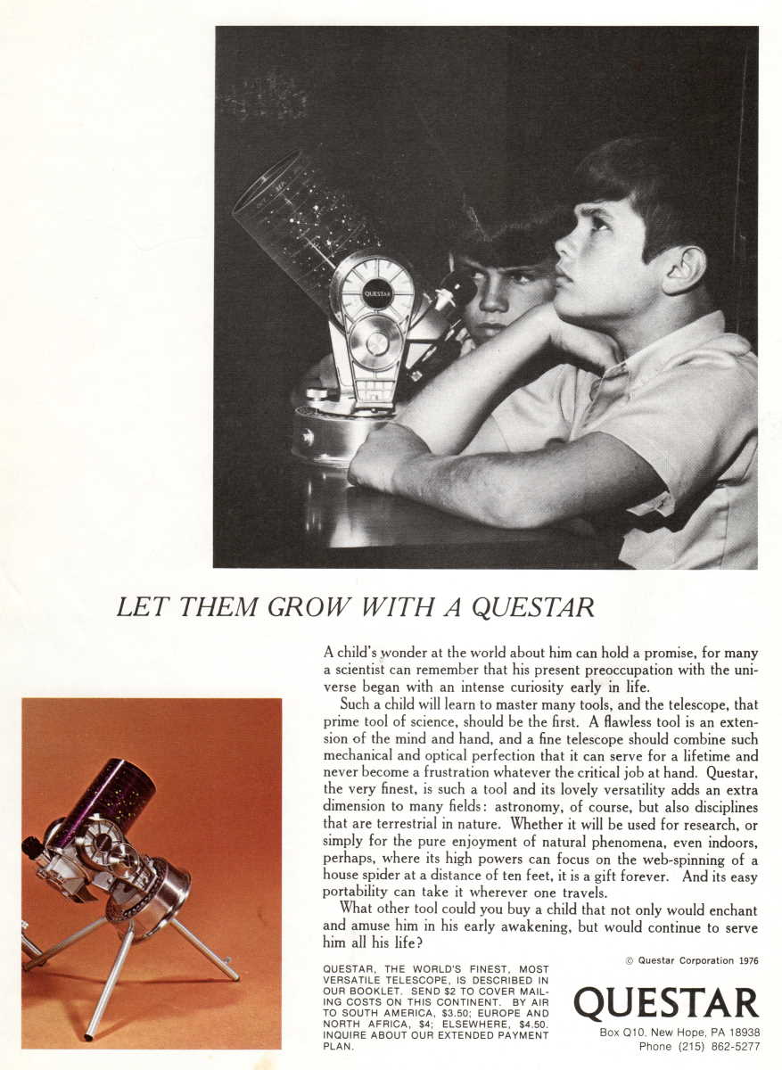 Questar advertisement, <em>Sky and Telescope</em>, May 1979