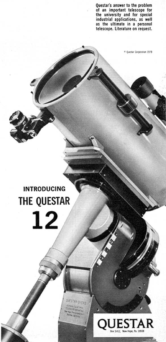 Questar advertisement, <em>Scientific American</em>, October 1979