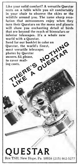 Questar advertisement, <em>Natural History</em>, July 1981