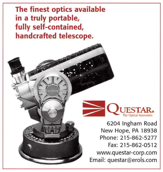 Questar advertisement, <em>Explore the Universe</em>, 2000