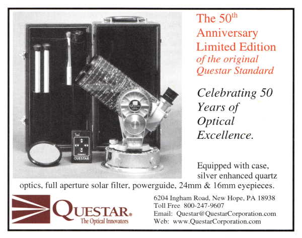 Questar advertisement, <em>Astronomy</em>, November 2000