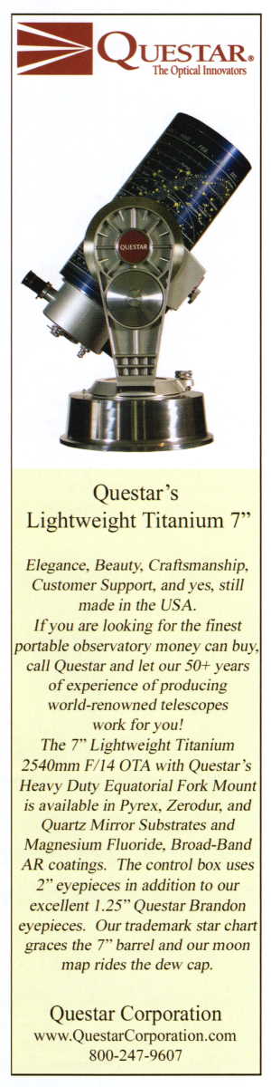 Questar advertisement, <em>Sky and Telescope</em>, January 2005