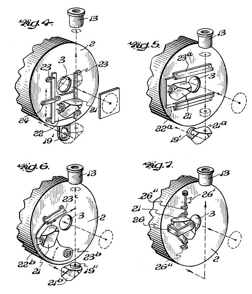 Figures 4, 5, 6, and 7 from U.S. Patent #2,753,760