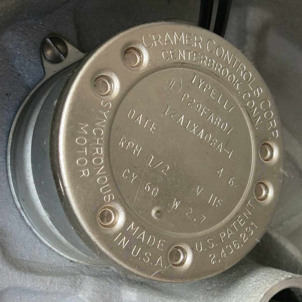 2.7-watt Cramer Controls Corporation motor