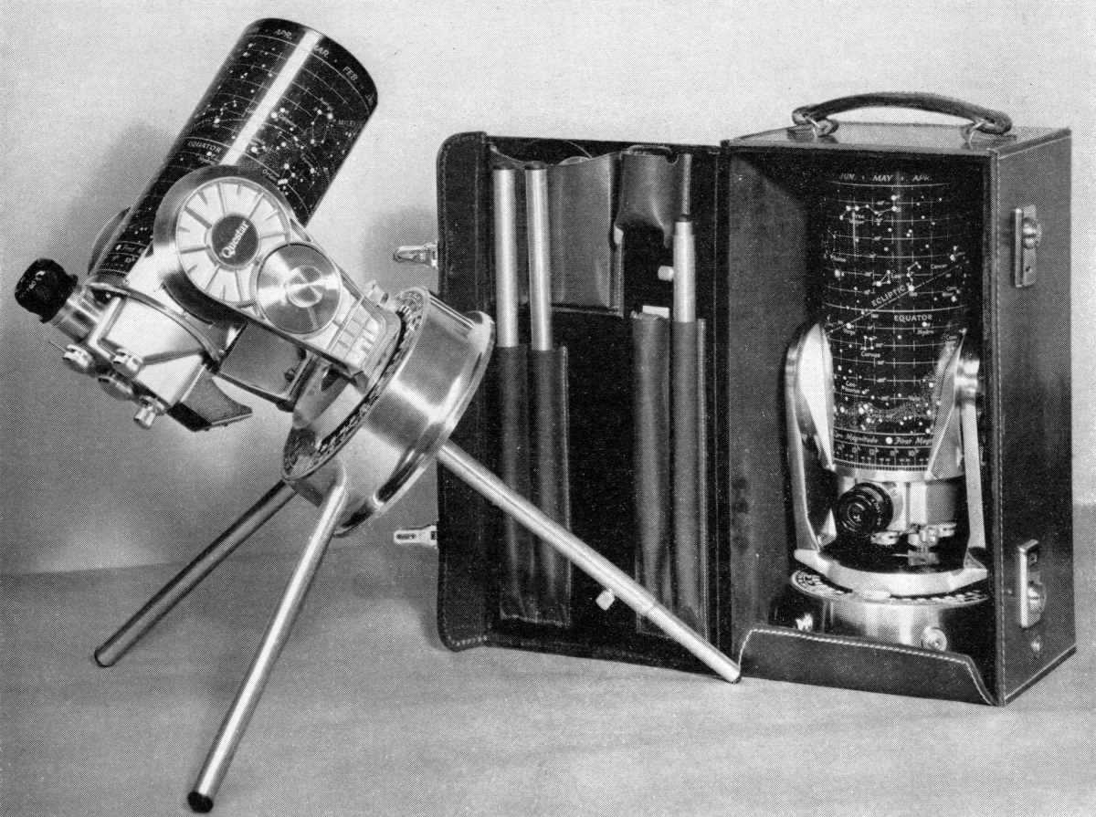 The Questar telescope in its English saddle leather case