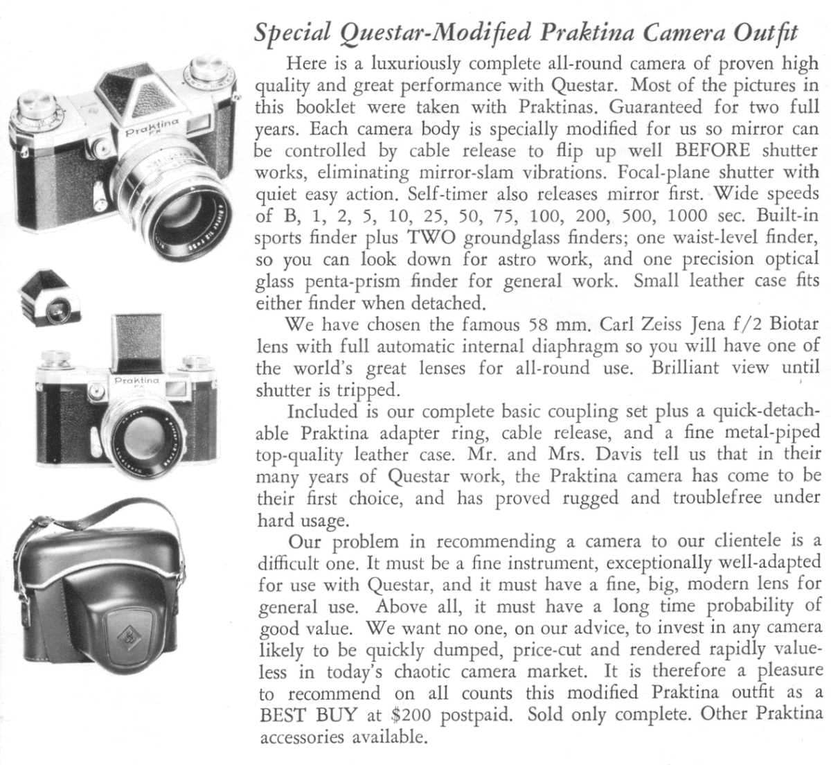 Questar-modified Praktina FX
