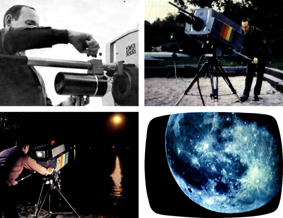 Jermone Grever demonstrates using a Questar attached to an RCA television camera