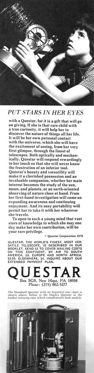 Questar advertisement, <em>Smithsonian</em>, November 1978