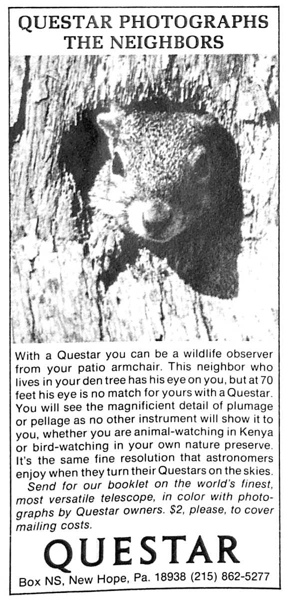 Questar advertisement, <em>Smithsonian</em>, April 1979