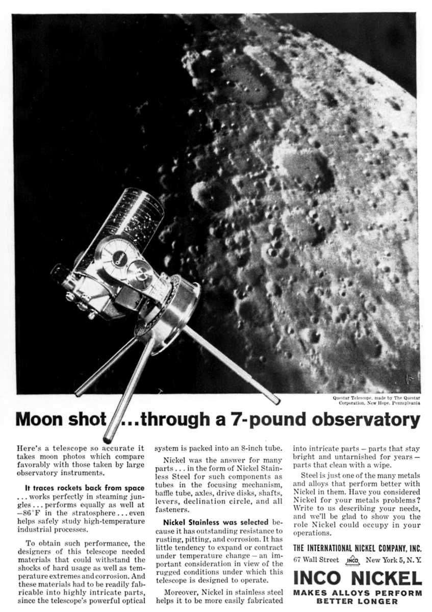 International Nickel Company advertisement, <em>Iron Age</em>, April 26, 1962