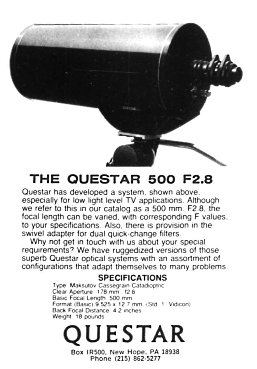 Questar advertisement, <em>Industrial Research/Development</em>, July 1978