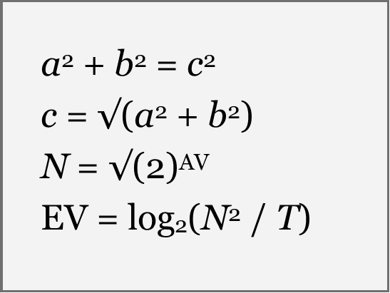 Math for Photography